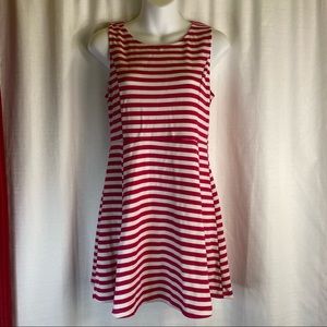 JJ Basics Pink & White Stripe Dress Large